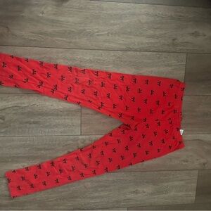 Place Red Kids Pants with Black Bow Print